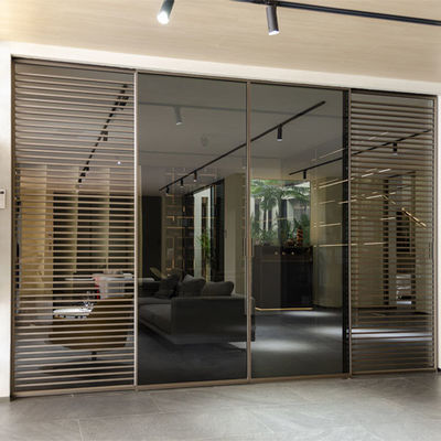 Grey Aluminium Bifold Interior Sliding Balkon Pintu ODM