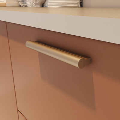 Kontemporer Bulat Recessed Champagne Cabinet Pulls Aluminium