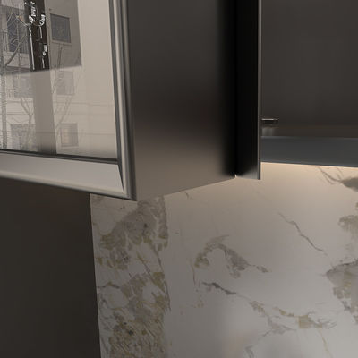 Elektroforesis Modular Dapur Aluminium Furniture Profile Untuk Pintu Lemari