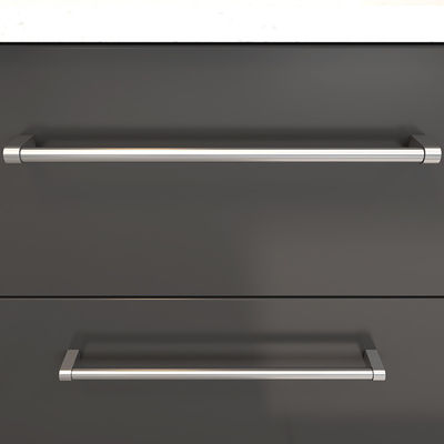 Matte Hitam Anodized Kamar Mandi Lemari Genggam Grosir Laci Tarik