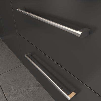 Matte Hitam Anodized Kamar Mandi Lemari Genggam Grosir Laci Tarik