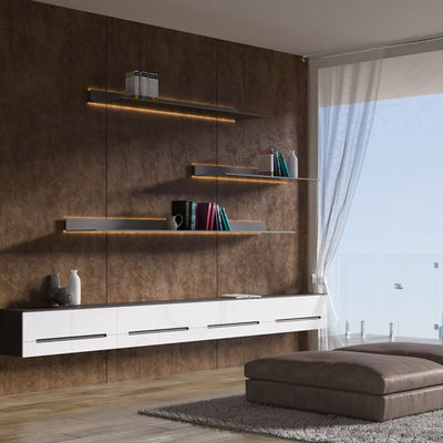 OEM Modular Aluminium Furnitur Rumah Dinding Unit Hiburan Terapung
