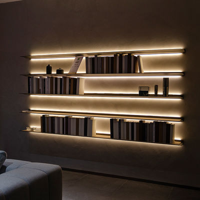 L Bentuk Aluminium Rumah Perabot Led Light Floating Rak 100cm 120cm