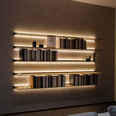 OEM Apartment Floating Shelf TV Stand Unit Dengan Panel Pemasangan