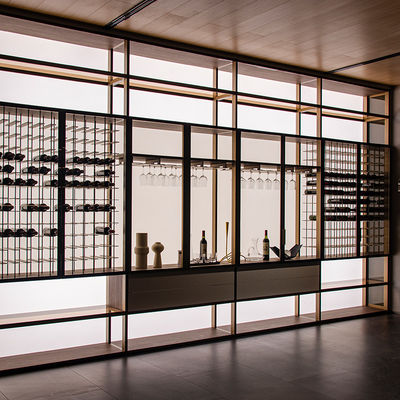 Bar Wine Aluminium Modular Cabinet Almirah Wall Racks Untuk Dapur