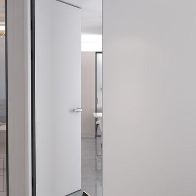 Honeycomb Aluminium Framed Pintu Interior Veneer Finish Ke Luar Ke Dalam Pembukaan