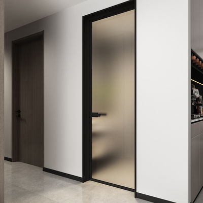 Kamar Mandi Translucent Frosted Kaca Interior Pintu Frame Aluminium
