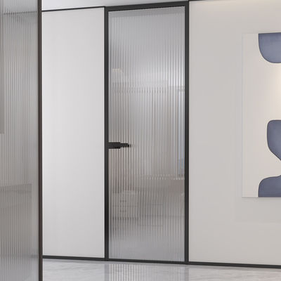 Kaca Tempered Kaca Frosted Pintu internal Bingkai aluminium