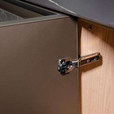 Rock Slab Pantry Modular Dapur Lemari Kabinet Set Dengan Handle Aluminium