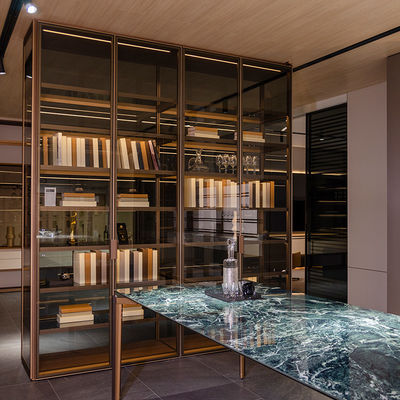 Aluminium Glass Laminated Modular Cabinets Kabinet Prefab untuk Kamar Tidur
