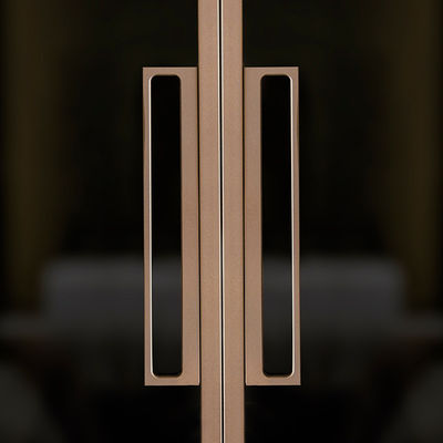 Aluminium Internal 96x96 Pintu geser kaca Teleskop Interior Pintu geser untuk rumah