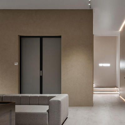 ISO Apartemen Aluminium Pintu Luncur Interior Pintu Bypass Interior
