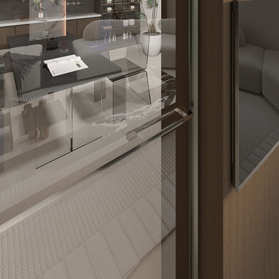 Kelas A Pintu interior berbingkai aluminium Kaca bening Pintu Pivot