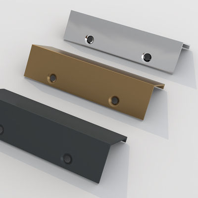 OEM awet Aluminium Hidden Cabinet Handle Untuk laci lemari pakaian