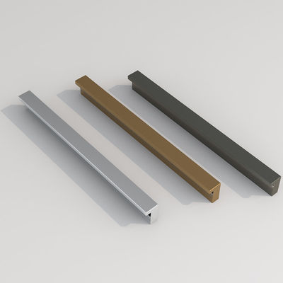 Chrome Perabot Hardware Handle Aluminium Profil Lemari Lemari Handle