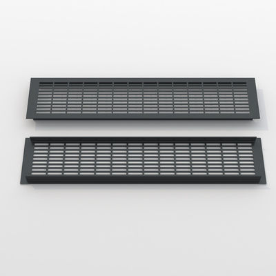 Silver Aluminium Alloy Air Vent Grille 110 * 250mm Untuk AC Kembali Diffuser Udara