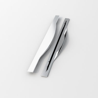 Furnitur Kamar Tidur Hardware Handle Chrome Cabinet Drawer Flush Pull Aluminium Handle