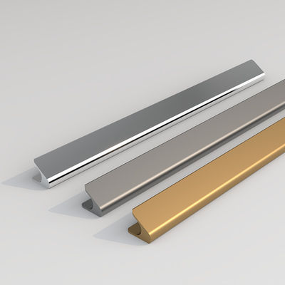 Aluminium Furnitur Hardware Dapur Lemari Laci Edge Tarik Genggam Tersembunyi Genggam Untuk Lemari